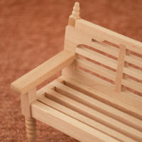 1:12 Wooden Mini Long Bench Chair Model DIY Dollhouse Miniature Furniture Ornaments