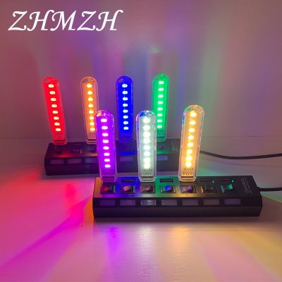 DC5V 8LEDs LED Night Light High Bright Red Yellow White Blue Green Purple 4W Eye Protection Small USB Desk Lamp For Bedroom