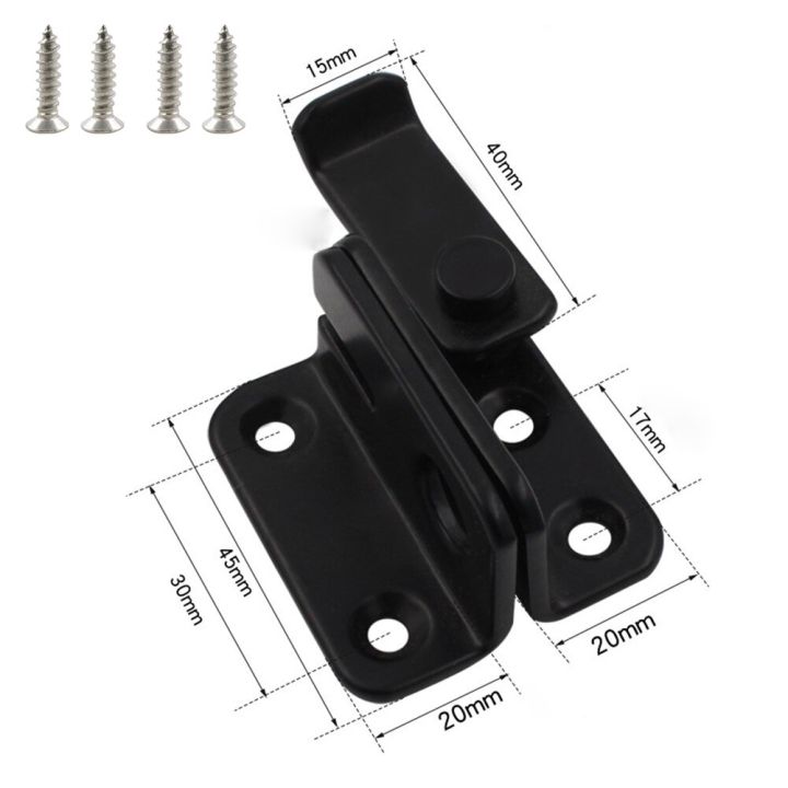 black-high-quality-door-bolt-screws-wardrobe-door-bolt-anti-violence-free-punching-high-quality-latch-drawer-stainless-steel-door-hardware-locks-metal