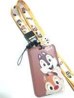 CHIP AND DALE BB ที่ใส่บัตร ซองใส่บัตร ที่ใส่บัตร พร้อมสายคล้องคอ(2cm) ลาย CHIP AND DALE BB สำหรับบัตร 5.5x8.5cm (body 7x11cm) สวยงาม น่าใช้งาน  น่ารัก สวย ดี BY NPNN SHOP