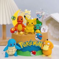 [HOT MAKXJWIGO 542] 6ชิ้น/เซ็ตโปเกมอนอะนิเมะรูป Pikachu Psyduck Jigglypuff B Ulbasaur เค้กงานเลี้ยงวันเกิดเครื่องประดับตกแต่งรูปการกระทำของเล่นของขวัญ