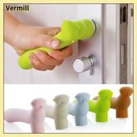 VERMILL ความปลอดภัยของเด็ก ป้องกันการชน ซิลิโคน ฝาครอบลูกบิดประตู ฝาครอบป้องกัน ลูกบิดประตูแบบถ้วย แขนจับ