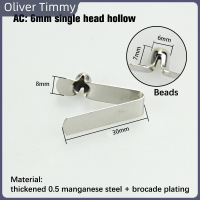 [Oliver Timmy] 10pcs V-shaped Spring BUCKLE 6mm สปริงหัวเข็มขัดเหล็กแผ่นแนวตั้งสปริงแผ่น V-shaped Positioning สปริงแผ่น