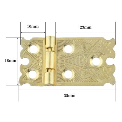 【CC】❣  4Pcs Carved Hinge Door Hinges Jewelry Fittings for Hardware Screw 35x18mm