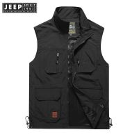 CODAndrew Hearst JEEP SPIRIT 1941 ESTD Men Army Casual Multi -Pocket Vest - Size M-5XL