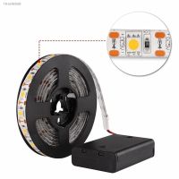 ♠ DC 5V 3xAA Battery Powered LED Strip Light IP65 Waterproof 5050 SMD 2M 1M 0.5M LED Tape with Battery Box Cool White/Warm White