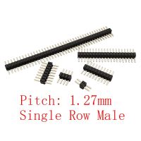 10Pcs 1.27mm Pitch 1x2/3/4/5/6/7/8/10/12/15/20Pin Single Row Male Breakaway PCB Board Connector Strip Straight Pinheader