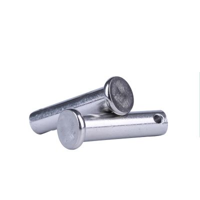 304 Stainless steel pin shaft Flat head with hole M6x20MM Cylindrical positioning pin roll 10pcs