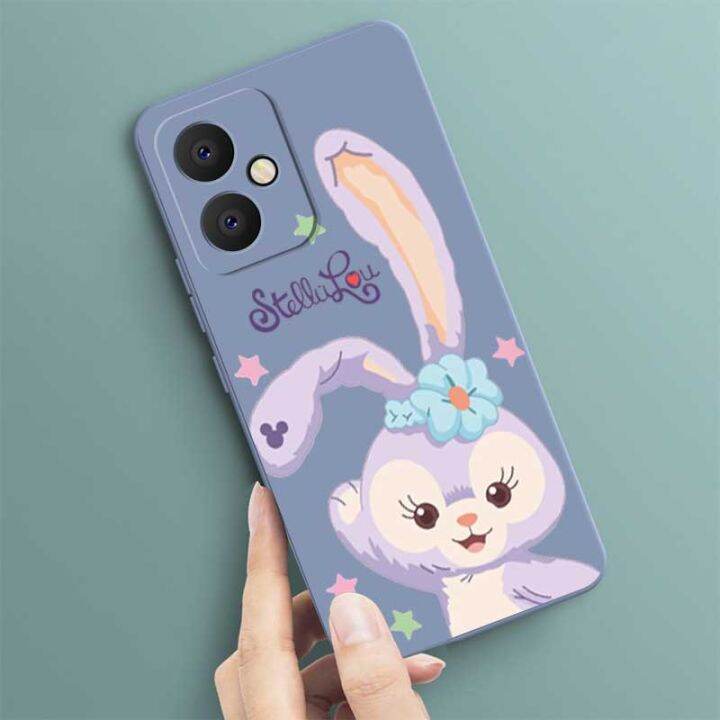 xiaomi-redmi-12-5g-เคส-stellalou-น่ารัก-redmi12ขอบสี่เหลี่ยมซิลิคอนเหลวด้านหลังนิ่ม-tpu-ฝาครอบสายคล้องแบบมีเคส