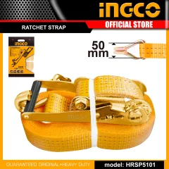 Ingco HRSP262 Industrial Ratchet Tie Down Strap with Double J