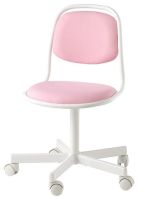 ÖRFJÄLL Childrens desk chair, white/Vissle pink (เออร์ฟแยล เก้าอี้เด็ก, ขาว/วิสเล่ ชมพู)