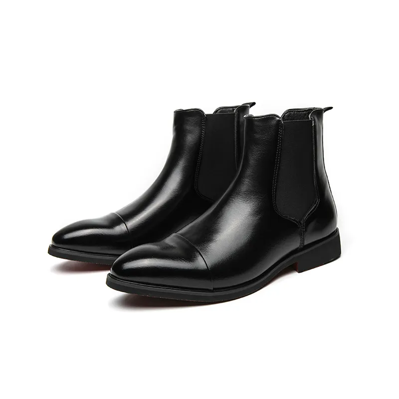 SUPERLI Men Chelsea Boots Formal Ankle Boots Business Casual Men Dress Office Male Oxfords Designer Shoes 38-46 | Lazada PH