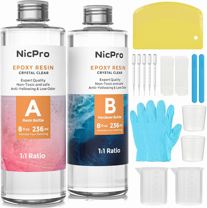 Nicpro Silicone Stir Sticks Kit, 2 PCS Silicone Resin Popsicle Sticks