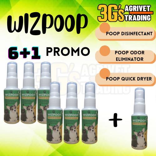 [3G AGRIVET] 6+1 WIZPOOP 30mL/PLANT EXTRACT/DISINFECTANT/ODOR