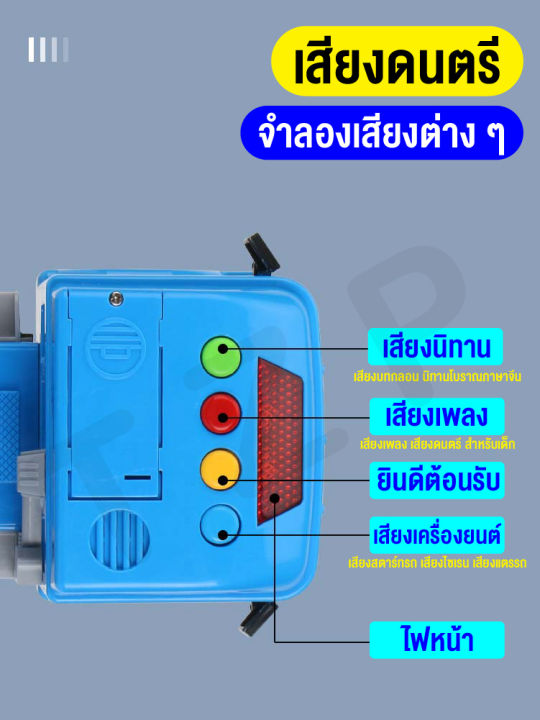 linpure-รถของเล่นเด็ก-รถเครนสีฟ้า-รถเครนของเล่นจำลอง-รถก่อสร้าง-ของเล่นสำหรับเด็ก-ไถได้หมุนถังได้มีไฟมีเสียง-เสริมพัฒนาการ-พร้อมส่ง