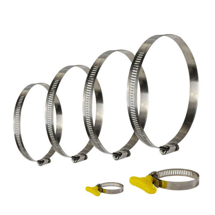 Stainless Steel Adjustable Hose Clamp For Flexible Duct Clip Size From