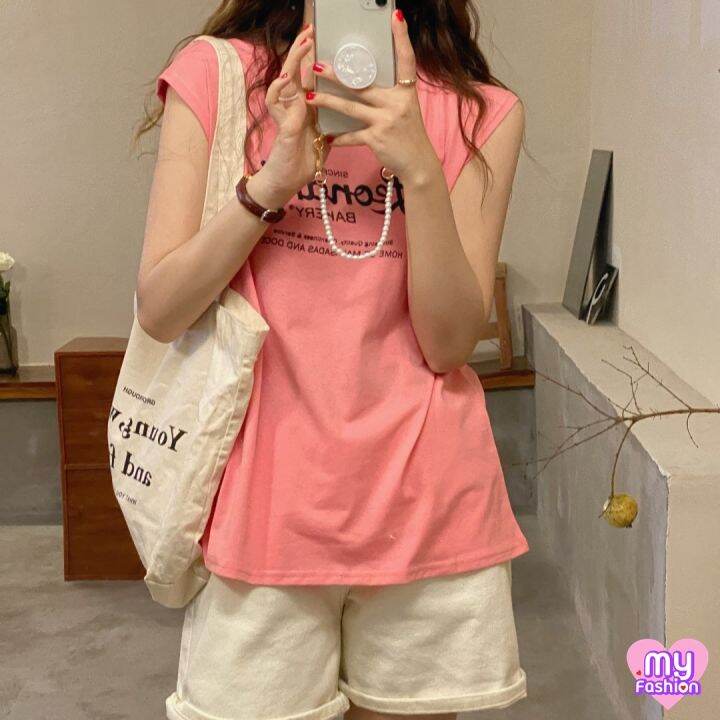 myf-มาใหม่-เสื้อยืดแขนสุด-สกรีนลาย-leonards-สีชมพู-มีไซส์