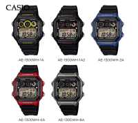 Casio Digital นาฬิกาข้อมือ ผู้ชาย สายเรซิ่น รุ่น (AE-1300WH) AE-1300WH-4A/AE-1300WH-2A/AE-1300WH-8A/AE-1300WH-1A/AE-1300WH-1A2 ของแท้ 100% ประกันศูนย์CASIO1 ปี จากร้าน MIN WATCH