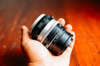 (For Sony Mirrorless ทุกรุ่น)เลนส์มือหมุน ละลายหลัง รูรับแสงกว้าง Nikon 50mm F1.4 Serial 1158506