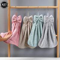 New Bowknot Coral Velvet Hand Towels for Kitchen Bathroom Microfiber Soft Quick Dry Absorbent Cleaning Cloths Home Terry Towels Towels