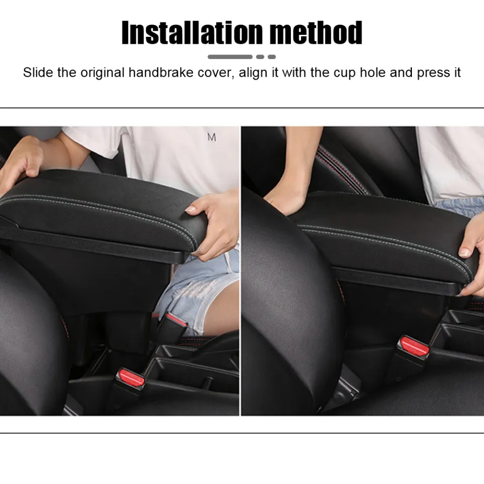 Car Armrest Storage Box Slide Cover Wireless Charging For Suzuki