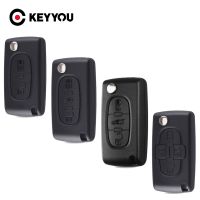 JHTJHNDTGFJHND KEYYOU 10Pcs 2/3/4 BT Flip Folding Remote Key Shell สำหรับ Peugeot 107 207 307 308 407 607 807 Citroen C2 C3 C4 C5 C6 C8