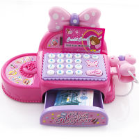 Kids Supermarket Cash Register Simulated Role Play Toy Girl Birthday Gift Multi-functional Cash Toys With Calculator and Scanner