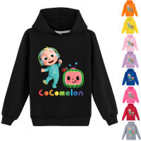 Cocomelon เสื้อฮู้ดเด็กผู้ชายเด็กผู้หญิง,เสื้อกันหนาวลายการ์ตูนเกาหลีเสื้อสวมหัวแขนยาวเสื้อผ้าเด็กฤดูใบไม้ผลิฤดูใบไม้ร่วงปี Y425