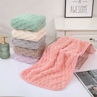 ✇✌ 2pcs/Cloud velvet washcloth womens household water absorption fast drying towel Scarabaga velvet couple bath towel.