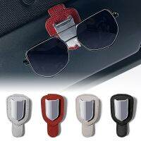 【cw】 Leather Car Storage Clip Sunglass Fastener Ticket for Eyeglass Holder Interior Accessory 【hot】