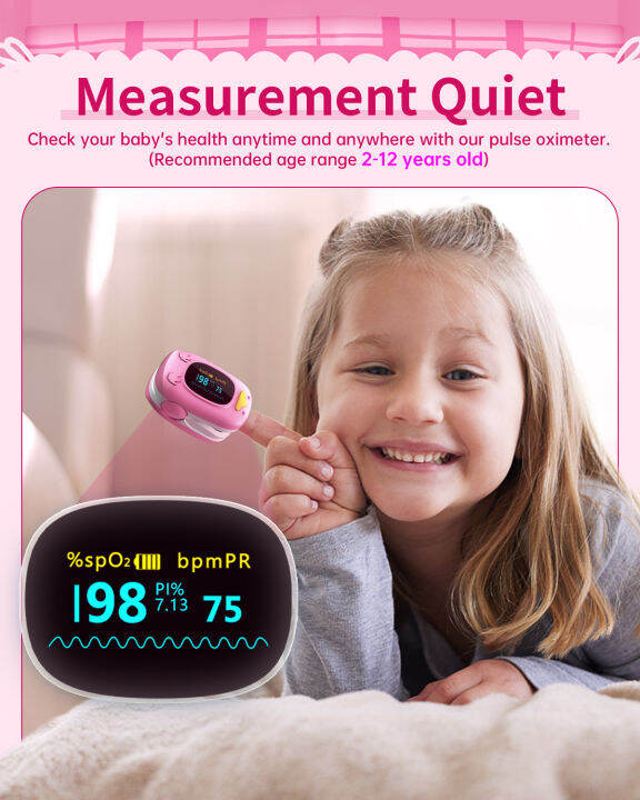 HealthTree Care Baby Pulse Oximeter Kids Fingertip SpO2 Blood Oxygen