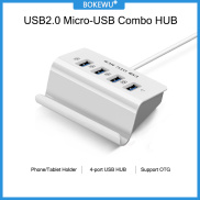 BOKEWU Bộ Chia USB OTG HUB 4 Cổng USB 3.0 Bộ Chuyển Đổi Mở Rộng Tốc Độ Cao