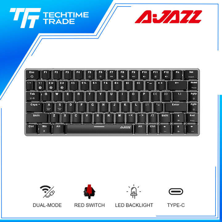 Ajazz AK33 82 Keys 75% Dual-Mode Wireless Mechanical Gaming Keyboard ...