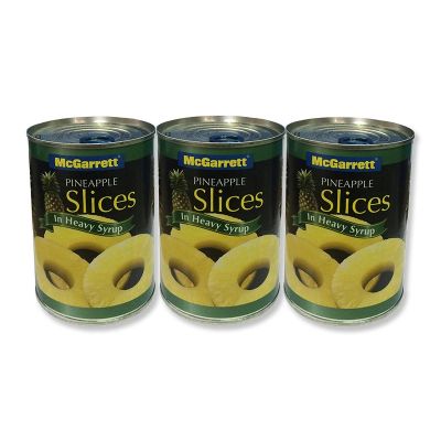 สินค้ามาใหม่! แม็กกาแรต สับปะรดแว่นในน้ำเชื่อม 565 กรัม x 3 กระป๋อง McGarrett Pineapple Slices 567 g x 3 Cans ล็อตใหม่มาล่าสุด สินค้าสด มีเก็บเงินปลายทาง