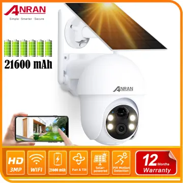 ANRAN Wireless Solar Security Camera Outdoor with 360° View, 2K Outdoor  Security Camera with Smart Siren, Spotlights, Color Night Vision, PIR Human