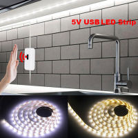 ไฟ Led Strip Usb พร้อม Motion Sensor 5V สีขาวอบอุ่น Led Wall Room Bar Backlight สำหรับห้องครัวภายใต้ตู้เสื้อผ้า Led เทป *