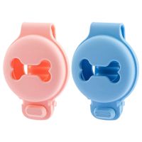 2Pcs Pet Silicone Protective Case for Airtag Anti-Scratch Bone Shape Dog Collar Holder Pet Tracker Cover