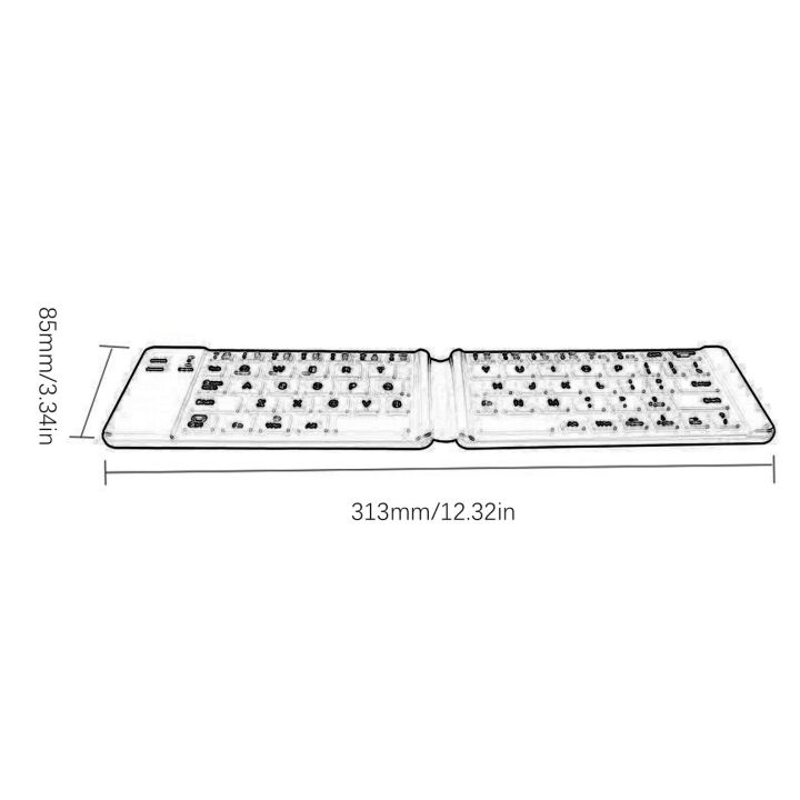 ผู้ขายที่ดีที่สุดไร้สายพับคีย์บอร์ดไร้สายแสงและการชาร์จ-usb-ที่มีประโยชน์