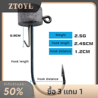 ZTOYL ชุดตะขอจิ๊ก10ชิ้น2.5กรัม/3.5กรัม/5กรัม/6กรัมหัวจิ๊กสำหรับหนอนนุ่มหางตัวทีตกปลาอุปกรณ์เสริมสำหรับตกปลา