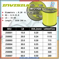 เอ็นตกปลา เอ็นWeebass รุ่นASSO INVISILK สีเหลือง สินค้ามีจำนวนจำกัด