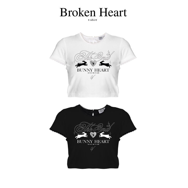 kome-girls-เสื้อยืดครอป-รุน-heart-broken-t-shirt