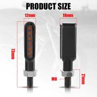 【cw】Motorcycle 6LED Turn Signal Light Flashing Signal Lamp e Cover 8mm for Cafe Racer Bobber Sportster 883 1200 【hot】