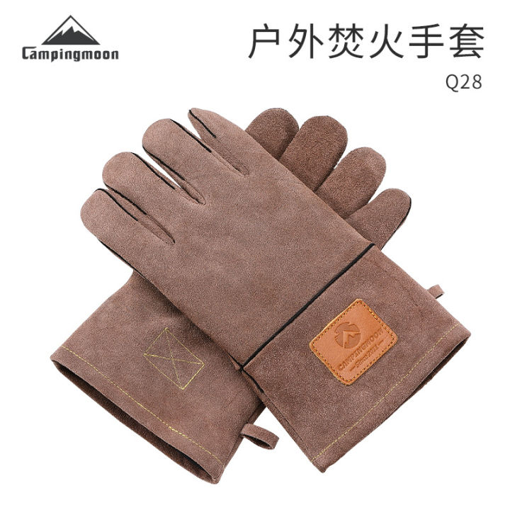 q28-ถุงมือหนังcapmpingmoon-ถุงมือหนังสองชั้น