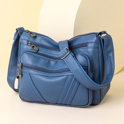 Small Square Bag 2023 New Street Fashion Middle-Aged Mother Shoulder Crossbody Large Capacity Soft Leather Womens Bag 2023