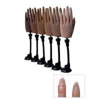 Flexible Silicone Manicure Practice Artificial Hand Model with Bracket Nail Art Practice Prosthetic Hand Model #4 #3 Left Hand