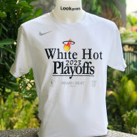 2023 newmiami HEAT orba เสื้อยืดสีขาว Hot playofs 2023