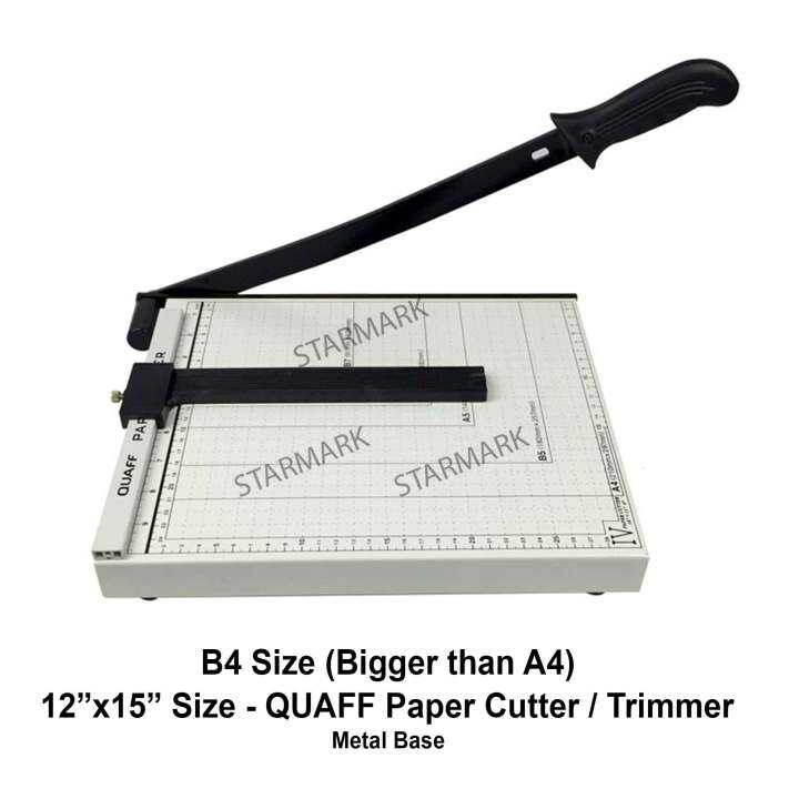 Quaff Paper Cutter Trimmer B4 Size Metal Base 12 inches x 15 inches