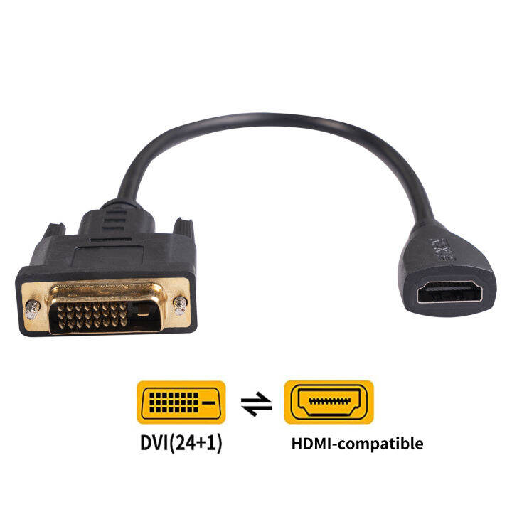 dvi24เก็บข้อมูลขนาดใหญ่-1-hdmi-เข้ากันได้สายอะแดปเตอร์-dvi-ไปที่-hdmi-compatible-1080p-สัญญาณที่เสถียรสายอะแดปเตอร์อะแดปเตอร์ทางตรงสองสำหรับสายอะแดปเตอร์-hdmi-ที่เข้ากันได้