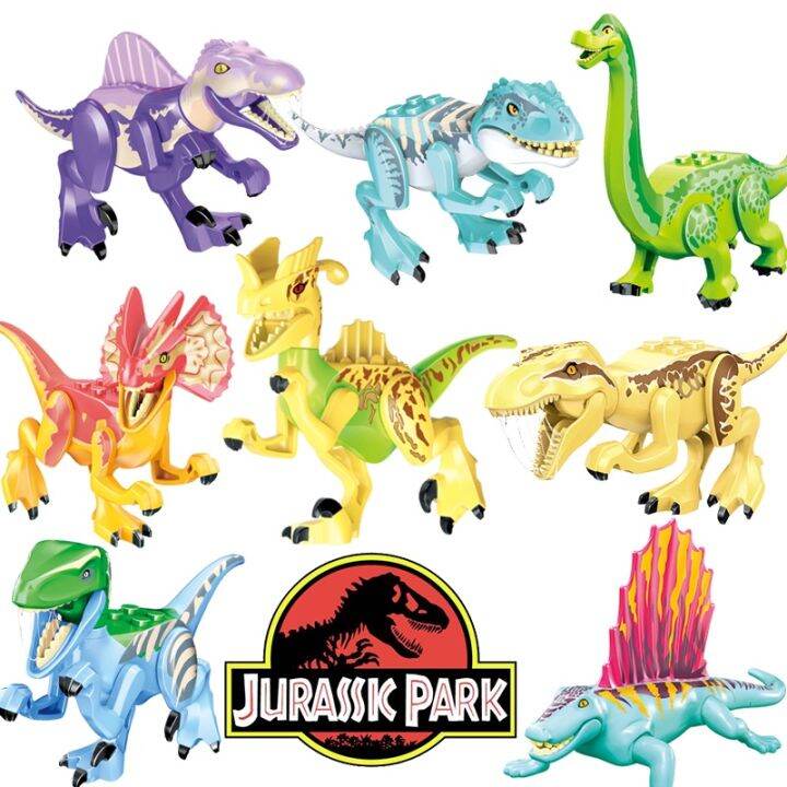 ready-stock-ใหม่-โมเดลตัวต่อเลโก้-รูปไดโนเสาร์-jurassic-world-triceratops-tyrannosaurus-rex-triceratops-velociraptor-styx-ขนาดเล็ก-สําหรับตกแต่งโต๊ะ