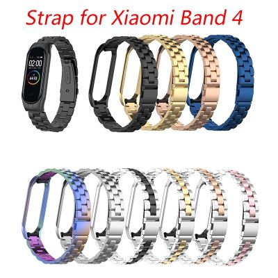 Taśma metalowa ze stali nierdzewnej dla Xiaomi Mi Band 6 5 4 3 bransoletka pasek na rękę dla Xiaomi MiBand4 3 opaska na nadgarstek do Xiaomi Mi Band6 5